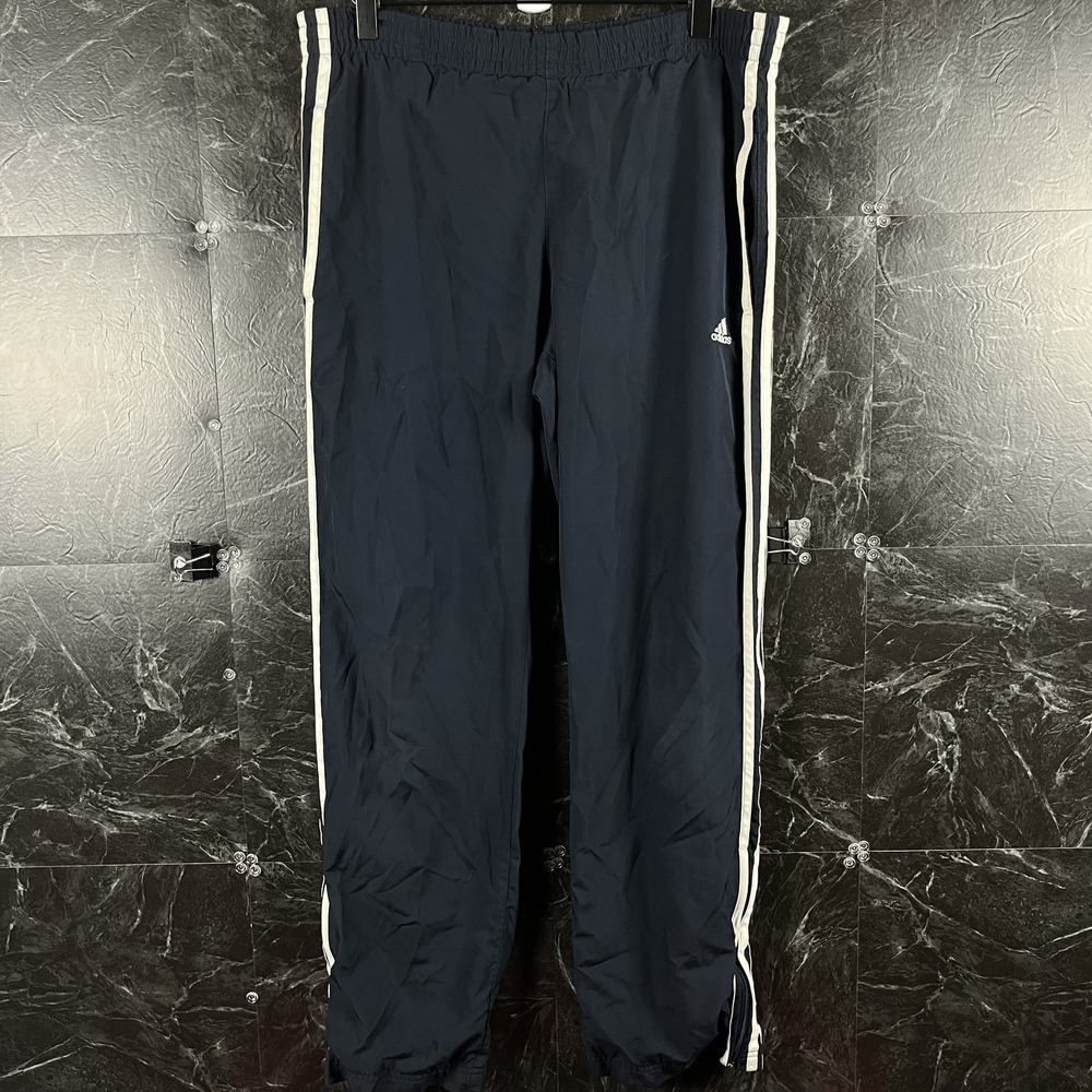 Adidas Men's Navy Striped Track Pants Fits Medium